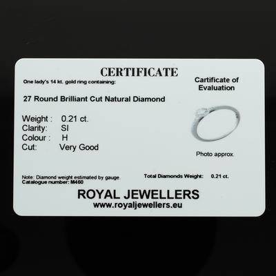 Fehér arany gyűrű 55-ös méret (M460-55)